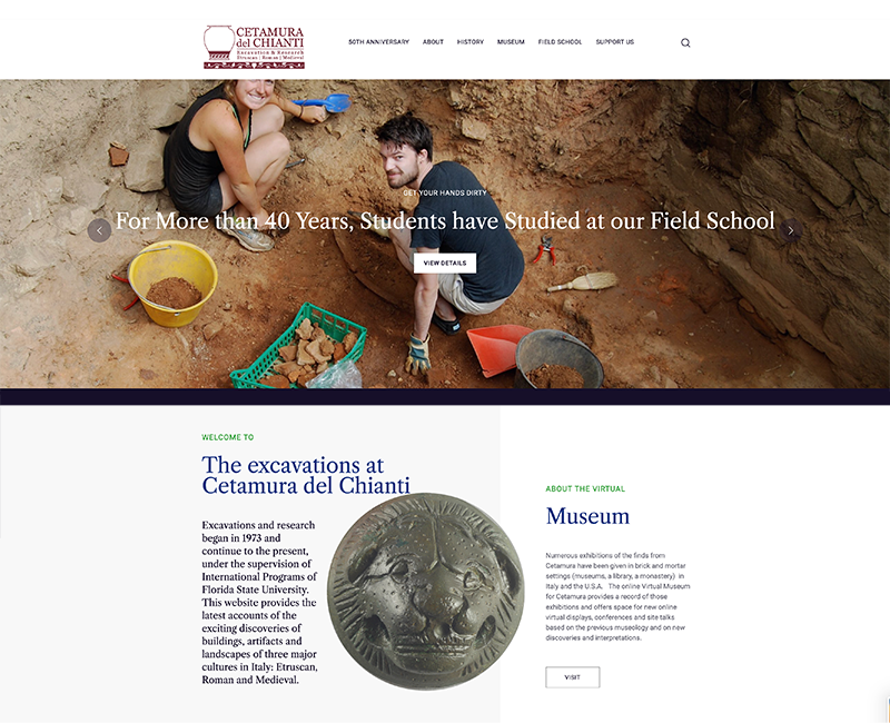 FSU Archeology program website by tallahassee web design